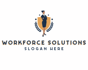 Occupation - Lawyer Business Woman logo design