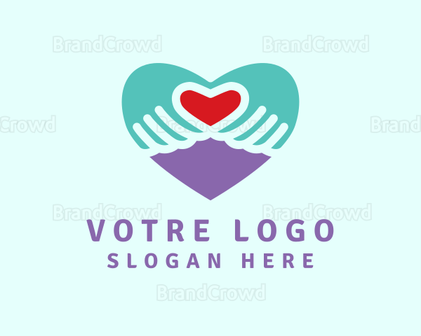 Heart Hand Love Logo