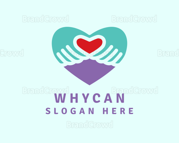 Heart Hand Love Logo