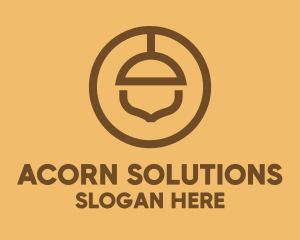 Acorn - Brown Oak Acorn logo design