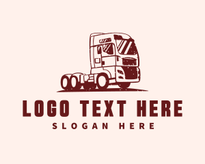 Courier - Freight Transport Vehicle logo design