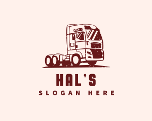 Transportation - Freight Transport Vehicle logo design
