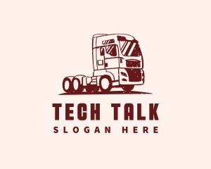 Truck - Freight Transport Vehicle logo design