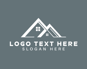 Property Investor - House Roofing Real Estate logo design