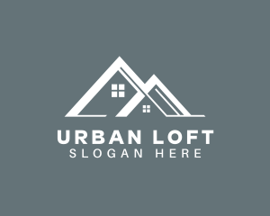 Loft - House Roofing Real Estate logo design
