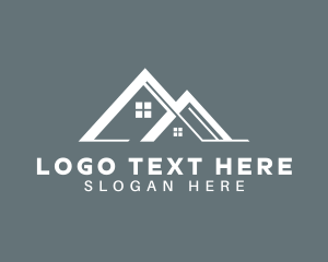 Land Developer - House Roofing Real Estate logo design