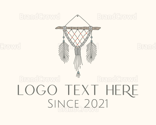 Wooden Boho Macrame Decor Logo