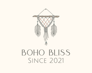 Wooden Boho Macrame Decor logo design