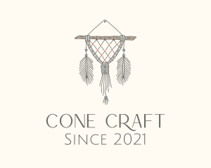 Wooden Boho Macrame Decor logo design