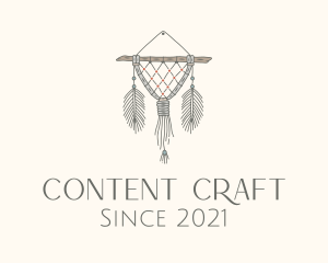 Wooden Boho Macrame Decor logo design