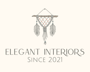 Wooden Boho Macrame Decor logo design