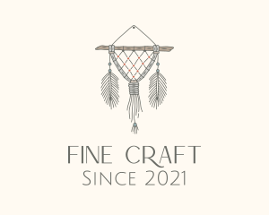 Wooden Boho Macrame Decor logo design