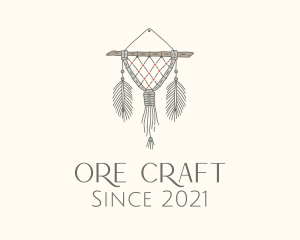 Wooden Boho Macrame Decor logo design