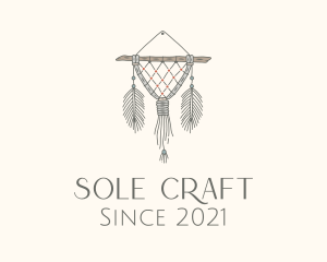 Wooden Boho Macrame Decor logo design