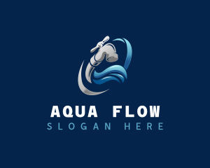 Waterworks - Water Faucet Plumbing logo design