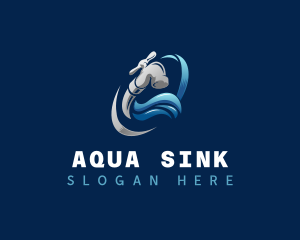 Sink - Water Faucet Plumbing logo design