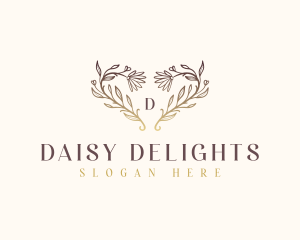 Daisy - Flower Daisy Hearts logo design