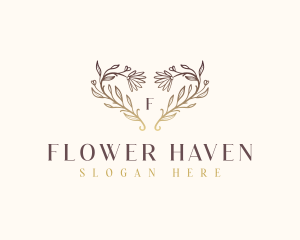 Flower Daisy Hearts  logo design