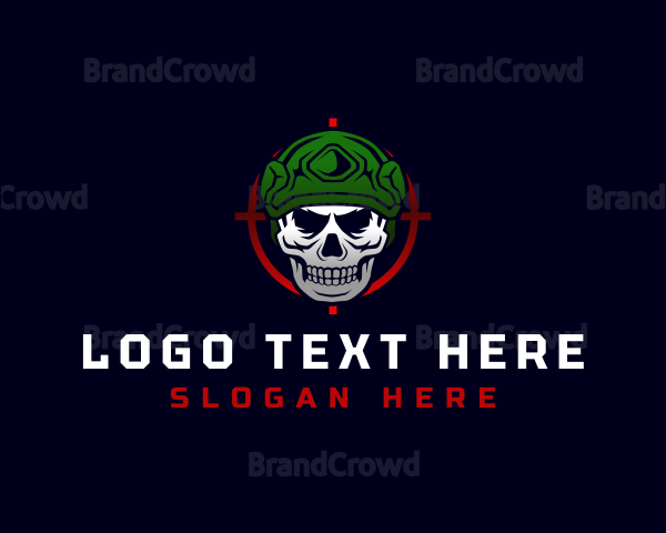 Skull Crosshair Shooting Logo