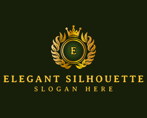 Luxury Wreath Crown logo design