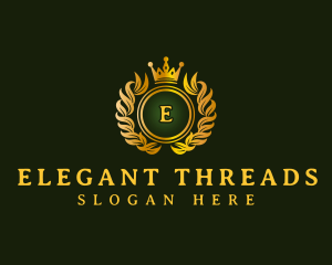 Luxury Wreath Crown logo design