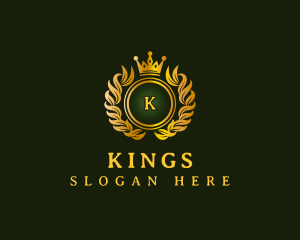 Luxury Wreath Crown logo design