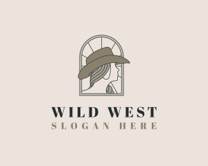 Cowgirl Hat Boho Boutique logo design