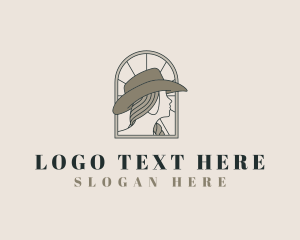 Arch - Cowgirl Hat Boho Boutique logo design