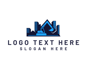 Digger - Backhoe Building Worker logo design