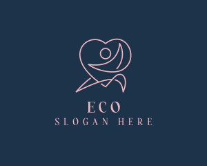 Spa - Yoga Heart Meditation logo design