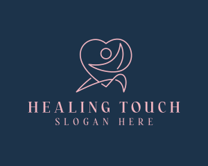 Yoga Heart Meditation logo design