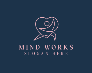 Yoga Heart Meditation logo design