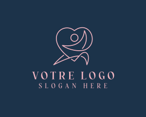 Yogi - Yoga Heart Meditation logo design