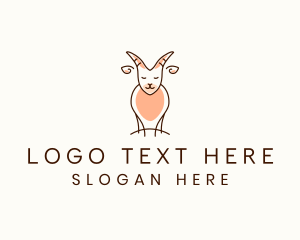 Farming - Ranch Goat Animal logo design