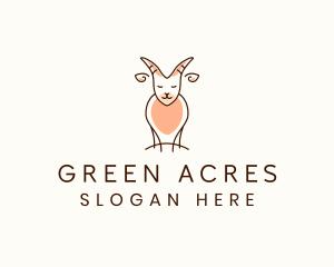 Ranch Goat Animal logo design