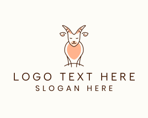 Herd - Ranch Goat Animal logo design
