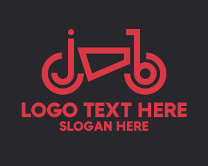 Ebike - Red Bike JB logo design