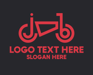 Motorcycle - Red Bike JB logo design