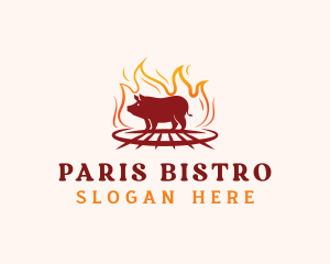 Pork Grill Barbecue logo design