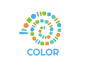 Curves - Colorful Shapes Spiral logo design