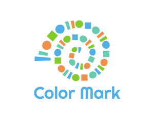 Colorful Shapes Spiral logo design