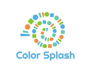 Colorful Shapes Spiral logo design