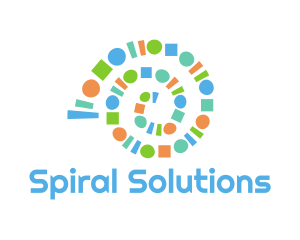 Colorful Shapes Spiral logo design
