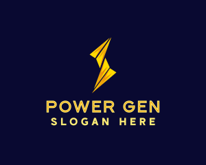 Lightning Power Bolt logo design