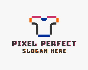 Pixel Shirt Merch logo design