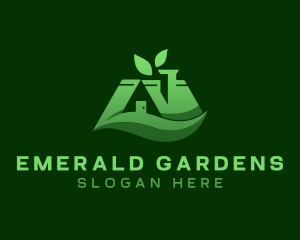 Home Backyard Landscaping logo design