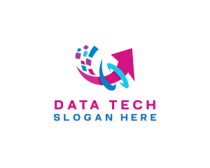 Data - Tech Arrow Data logo design