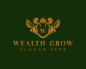 Luxury Stallion Shield logo design