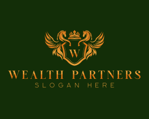 Luxury Stallion Shield logo design