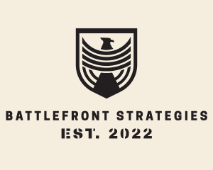 Warfare - Army Eagle Shield logo design
